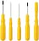 Fitto 6-Piece Bomb Headed Screwdriver Set - 6pcs Flathead Phillips Round Head Screwdrivers for Home Automotive Electronics