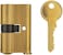 Fitto Door Lock Cylinder with 3 Keys - Euro Cylinder Barrel Lock Replacement for Wooden &amp; Metal Doors, Keyed Cylinder Security Lock