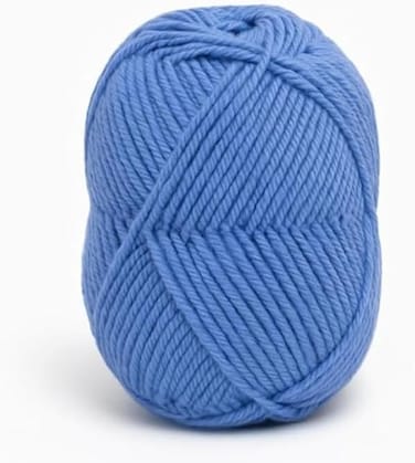 Fitto Blue Cotton Yarn for Crochet - 130 Yards Skein, Lightweight Crochet &amp; Knitting Yarn for Amigurumi, Crafts