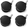 Fitto 2 Inch Caster Wheels Black Pack of 4 - 2 Inch Swivel Replacement Furniture Casters for Chairs Sofas Cabinets Trolleys