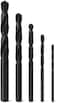 Fitto Twist Drill Bits Pack of 5 - Assorted Sizes Twist Drill Bit Set for Metal Wood Plastic Straight Shank