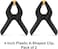 Fitto 4 Inch Plastic A-Shaped Clips Pack of 2 - 4 Inch Clothes Pegs Laundry Clips Multi-Purpose Bag Sealing Clips