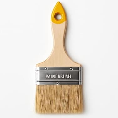 Fitto 3 Inch Paint Brush Wooden Handle, Flat Paintbrush for Interior &amp; Exterior, Acrylic Oil Latex