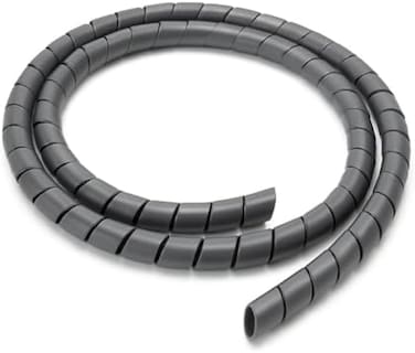 Fitto Spiral Cable Wrap Wire Sheath - Grey, Flexible Spiral Cable Sleeve for Cable Management, Cord Organizer, Wire Protector for Home Office Car