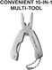 Fitto 10-in-1 Multi Tool Pocket Pliers with Knife, Saw, Screwdrivers, Bottle Opener, Can Opener, File, Scissors &ndash; Camping EDC Survival Tool