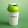 Fitto Protein Shaker Bottle 700ml (24oz) with Stainless Steel Mixing Ball, Leakproof Flip Lid, BPA-Free, Measurement Markings, Gym Sports Water Bottle
