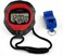 Fitto Stopwatch Timer with Whistle - Digital Sports Stopwatch with Lanyard, Lap Timer, Countdown &amp; Alarm, Water-Resistant for Coaching