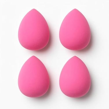 Fitto Beauty Blender Complexion Makeup Sponge 4 Pack - Foundation &amp; Concealer Blending Sponge, Latex-Free, Reusable, Wet or Dry Application