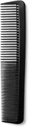 Fitto Plastic Hair Comb Black 18.5cm - Compact Pocket Styling Comb for Men Women, Travel Hair Comb, Lightweight