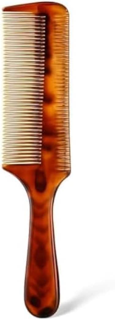 Fitto Double-Sided Plastic Hair Comb 22cm - Brown Wide & Fine Tooth Styling Comb for Men & Women, Detangling, Salon and Home Use