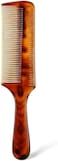 Fitto Double-Sided Plastic Hair Comb 22cm - Brown Wide & Fine Tooth Styling Comb for Men & Women, Detangling, Salon and Home Use