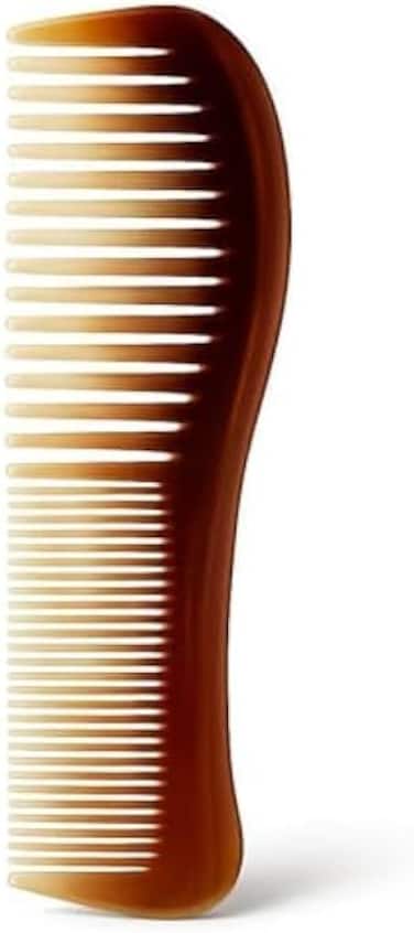Fitto Large Tooth &amp; Fine Tooth Comb Brown - Dual-Sided Wide Tooth &amp; Fine Tooth Hair Comb for Detangling, Styling &amp; Beard