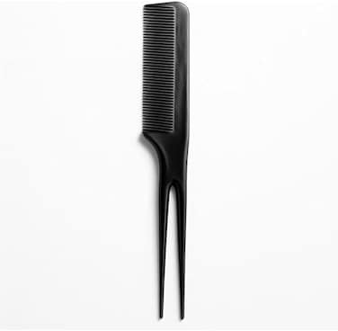 Fitto Fine Tooth Hair Comb with 2 Legs, Black, 20cm &ndash; Salon &amp; Barber Styling and Parting Comb