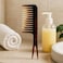 Fitto Large Shampoo Comb with 2 Legs - Wide Tooth Detangling Comb for Wet Hair, Scalp Massage, Shower Use - Coffee Color