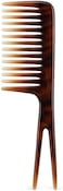 Fitto Large Shampoo Comb with 2 Legs - Wide Tooth Detangling Comb for Wet Hair, Scalp Massage, Shower Use - Coffee Color