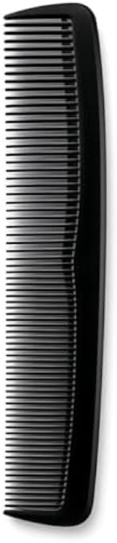 Fitto Plastic Hair Comb 17cm Black - Pocket Comb for Men &amp; Women, Detangling, Styling &amp; Travel