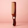 Fitto Plastic Hair Comb 20cm - Brown Lightweight Durable Styling Comb for Men & Women Portable Grooming Comb