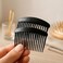 Fitto Small Black Plastic Side Hair Comb Pack of 2 - Side Comb for Hair Styling, Travel Pocket Bobby Comb, Hair Accessory for Women & Men