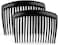 Fitto Small Black Plastic Side Hair Comb Pack of 2 - Side Comb for Hair Styling, Travel Pocket Bobby Comb, Hair Accessory for Women & Men