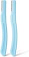 Fitto Eyebrow Razor, Blue - Pack of 2 Facial Hair Remover &amp; Brow Shaper for Women, Precision Eyebrow Trimmer and Dermaplaning Tool