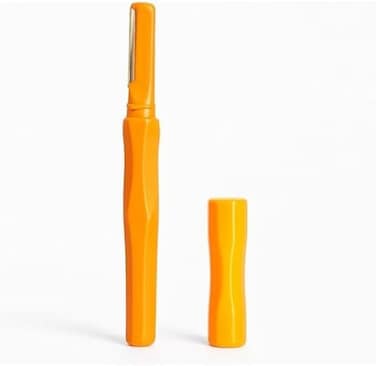 Fitto Eyebrow Razor Facial Hair Remover & Shaper - Orange, 15cm - Precision Eyebrow Trimmer Dermaplaning Tool