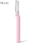 Fitto Eyebrow Razor Pink 14cm - Facial Hair Remover Brow Razor Precision Trimmer Stainless Steel Safety Blade