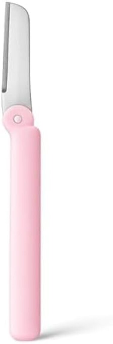 Fitto Eyebrow Razor Pink 14cm - Facial Hair Remover Brow Razor Precision Trimmer Stainless Steel Safety Blade