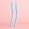 Fitto Eyebrow Razor, Blue - Pack of 2 Facial Hair Remover &amp; Brow Shaper for Women, Precision Eyebrow Trimmer and Dermaplaning Tool