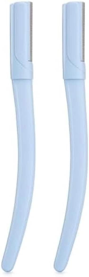 Fitto Eyebrow Razor, Blue - Pack of 2 Facial Hair Remover &amp; Brow Shaper for Women, Precision Eyebrow Trimmer and Dermaplaning Tool