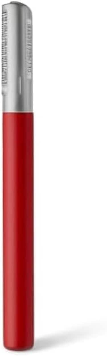 Fitto Eyebrow Razor Red - Precision Stainless Steel Facial Hair Trimmer &amp; Eyebrow Shaper for Makeup Touch-Up, Shaving &amp; Dermaplaning