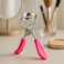 Fitto Pink Eyelash Curler - Stainless Steel Lash Curler with Silicone Pad, Portable Makeup Eyelash Curler for Natural &amp; False Lashes