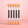 Fitto Eyeshadow Applicators Pack of 6 Orange Foam Eyeshadow Sponge Applicator for Eye Shadow Makeup