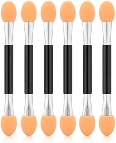 Fitto Eyeshadow Applicators Pack of 6 Orange Foam Eyeshadow Sponge Applicator for Eye Shadow Makeup