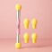 Fitto Eyeshadow Applicator with 4 Extra Replacement Tips, Yellow, 15cm Sponge Eye Shadow Applicator