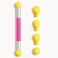 Fitto Eyeshadow Applicator with 4 Extra Replacement Tips, Yellow, 15cm Sponge Eye Shadow Applicator