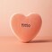 Fitto Heart Shaped Facial Brush Pink 7cm - Soft Face Cleansing &amp; Exfoliating Massage Brush, Portable Travel Brush