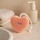 Fitto Heart Shaped Facial Brush Pink 7cm - Soft Face Cleansing &amp; Exfoliating Massage Brush, Portable Travel Brush