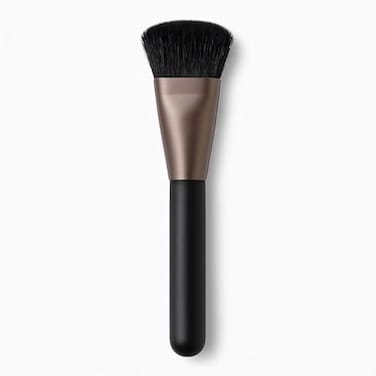 Fitto Black Makeup Brush 16cm - Travel Eyeshadow &amp; Concealer Blending Brush, Soft Synthetic Bristles for Face, Powder, Blush, Contour