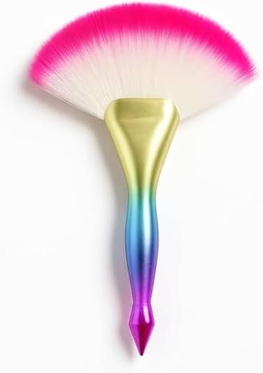 Fitto Large Blue Powder Makeup Brush Soft Synthetic Bristles for Face Blush Foundation Kabuki Cosmetic Brush