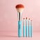 Fitto Makeup Brush with 5 Extra Tips - Interchangeable Brush Heads for Foundation Concealer Powder Blending Travel Retractable Face Brush