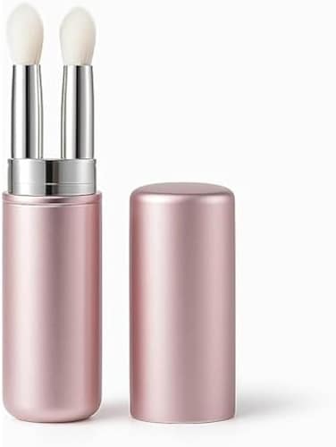 Fitto 10-Piece Pink Makeup Brush Set with Travel Case - Synthetic Makeup Brushes for Foundation Powder Blush Eyeshadow Concealer Contour