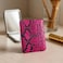 Fitto Square Pink Printed Wall Mirror - Decorative Square Vanity Mirror for Bathroom, Bedroom, Makeup, Hanging or Tabletop