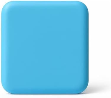 Fitto Square Printed Wall Mirror Blue - Decorative Square Mirror for Living Room Bedroom Bathroom Vanity, Modern Framed Wall Mirror