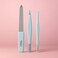 Fitto Nail Filer Set of 3 – Manicure & Pedicure Nail Files, Portable Reusable Nail File Trio for Natural and Acrylic Nails