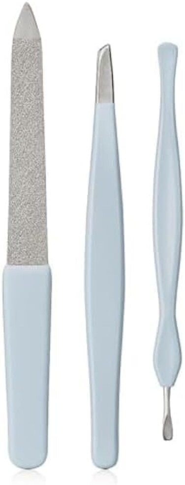 Fitto Nail Filer Set of 3 – Manicure & Pedicure Nail Files, Portable Reusable Nail File Trio for Natural and Acrylic Nails
