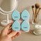 Fitto Powder Puffs Pack of 4 - Blue Makeup Powder Puff Velvet Face Cosmetic Applicator Reusable