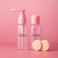 Fitto Pink Travel Bottle Set - Leakproof Refillable Silicone Toiletry Bottles for Travel Shampoo Conditioner Lotion Sunscreen