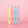 Fitto Tweezers Pack of 4 Assorted Colors - Stainless Steel Precision Eyebrow Tweezers for Hair Removal, Beauty & Grooming