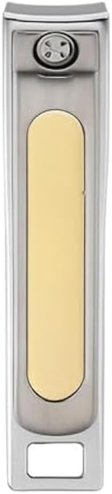 Fitto Golden Nail Clipper 8.1x1.4 cm   Stainless Steel Compact Portable Nail Cutter for Fingernails & Toenails   Precise Trim Sharp Edge