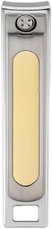Fitto Golden Nail Clipper 8.1x1.4 cm   Stainless Steel Compact Portable Nail Cutter for Fingernails & Toenails   Precise Trim Sharp Edge